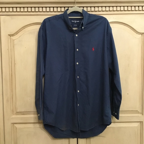 Ralph Lauren Blue Label Men’s Blake Style Blue Button Down Shirt Size M - Picture 1 of 7